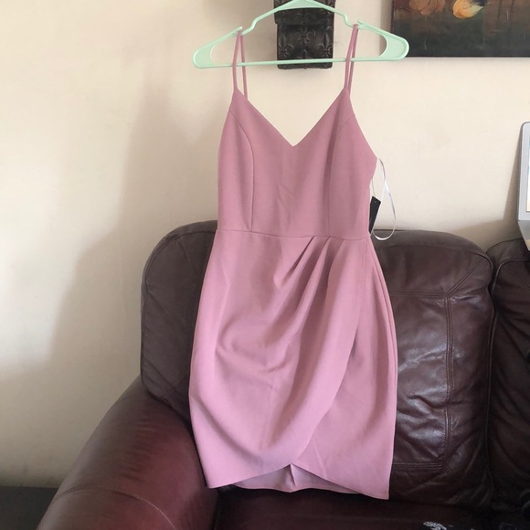 mauve pink bodycon dress